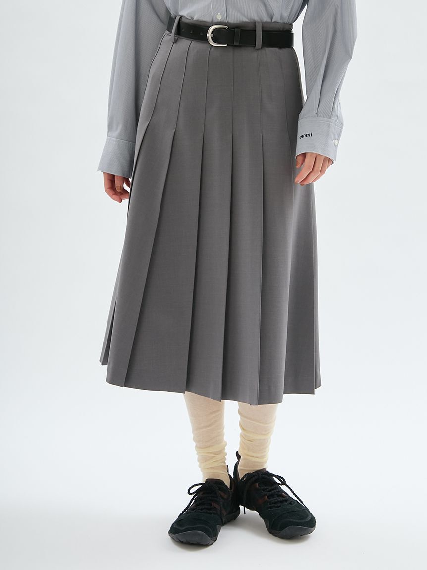 emmi atelier「ベルトセットプリーツスカート」|スカート|