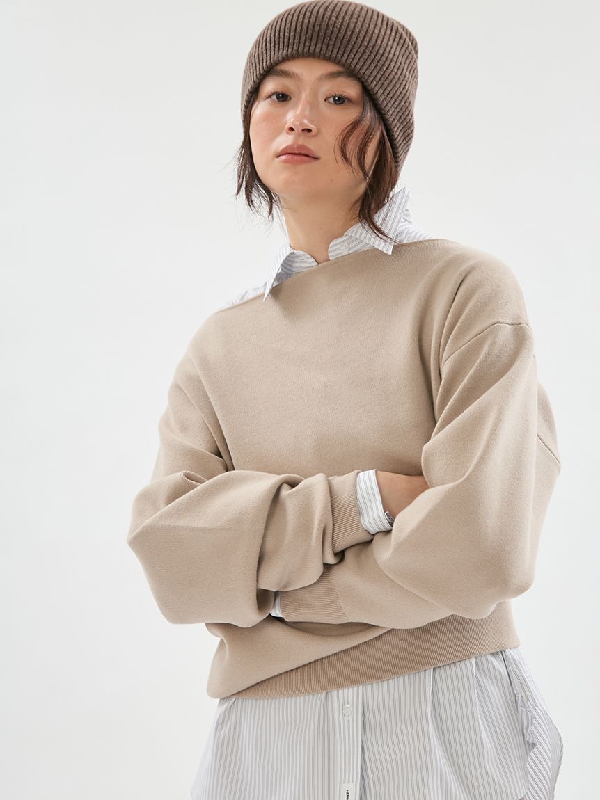 emmi atelier「ウールリブニットビーニー」|ニット帽|