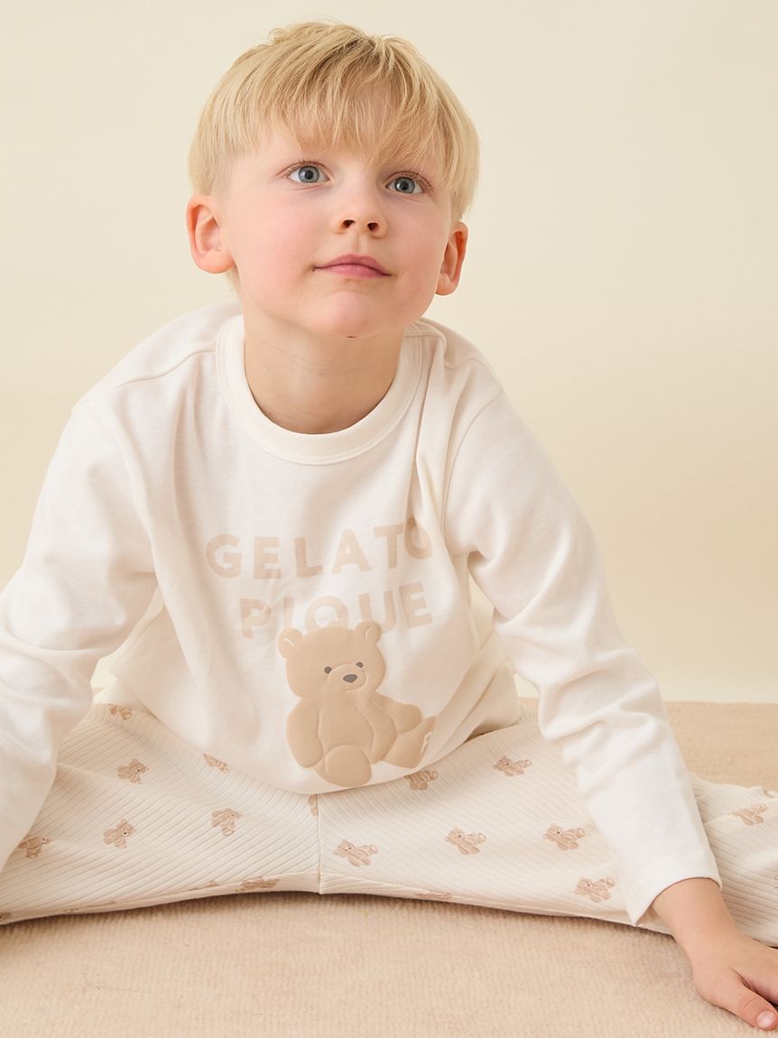 GELATO PIQUE KIDS & BABY「【KIDS】ぬいぐるみワンポイントロンT」|ルームウェア|BEG