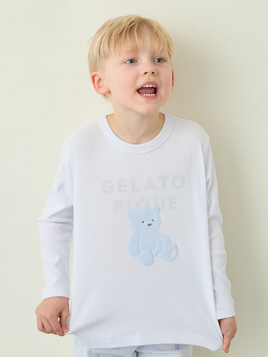 GELATO PIQUE KIDS & BABY「【KIDS】ぬいぐるみワンポイントロンT」|ルームウェア|BLU