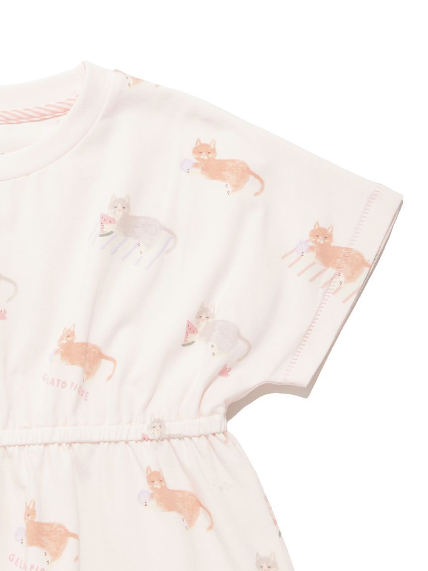 GELATO PIQUE KIDS & BABY「【KIDS】シーサイドキャット柄半袖ワンピース」|ワンピース|