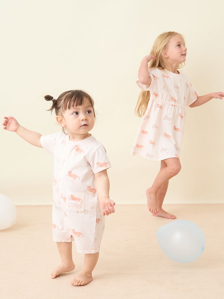 GELATO PIQUE KIDS & BABY「【KIDS】シーサイドキャット柄半袖ワンピース」|ワンピース|