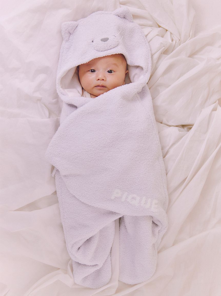 GELATO PIQUE KIDS & BABY「【ラッピング済み】【BABY】パウダーアニマルおくるみ&スタイセット BOX付き」|その他ベビー用品|