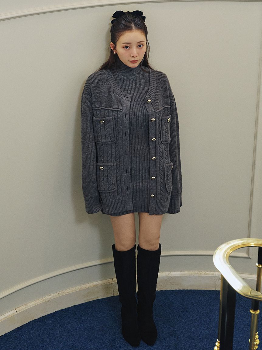 SNIDEL「【セットアップ対応】アメスリニットミニワンピース」|ワンピース|
