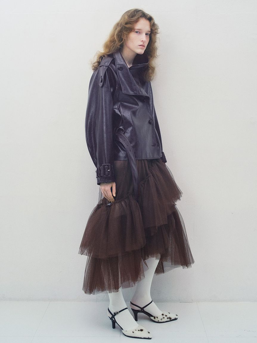 SNIDEL「チュールアシメントリーボリュームスカート」|スカート|BRW