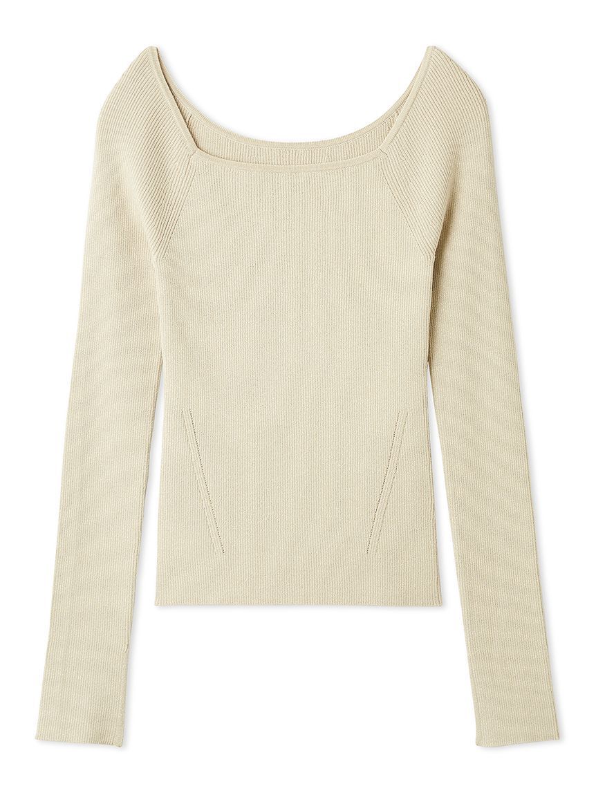 FRAY I.D「【ウォッシャブル】2wayシルクブレンドデコルテリブニット」|ニット・セーター|BEG
