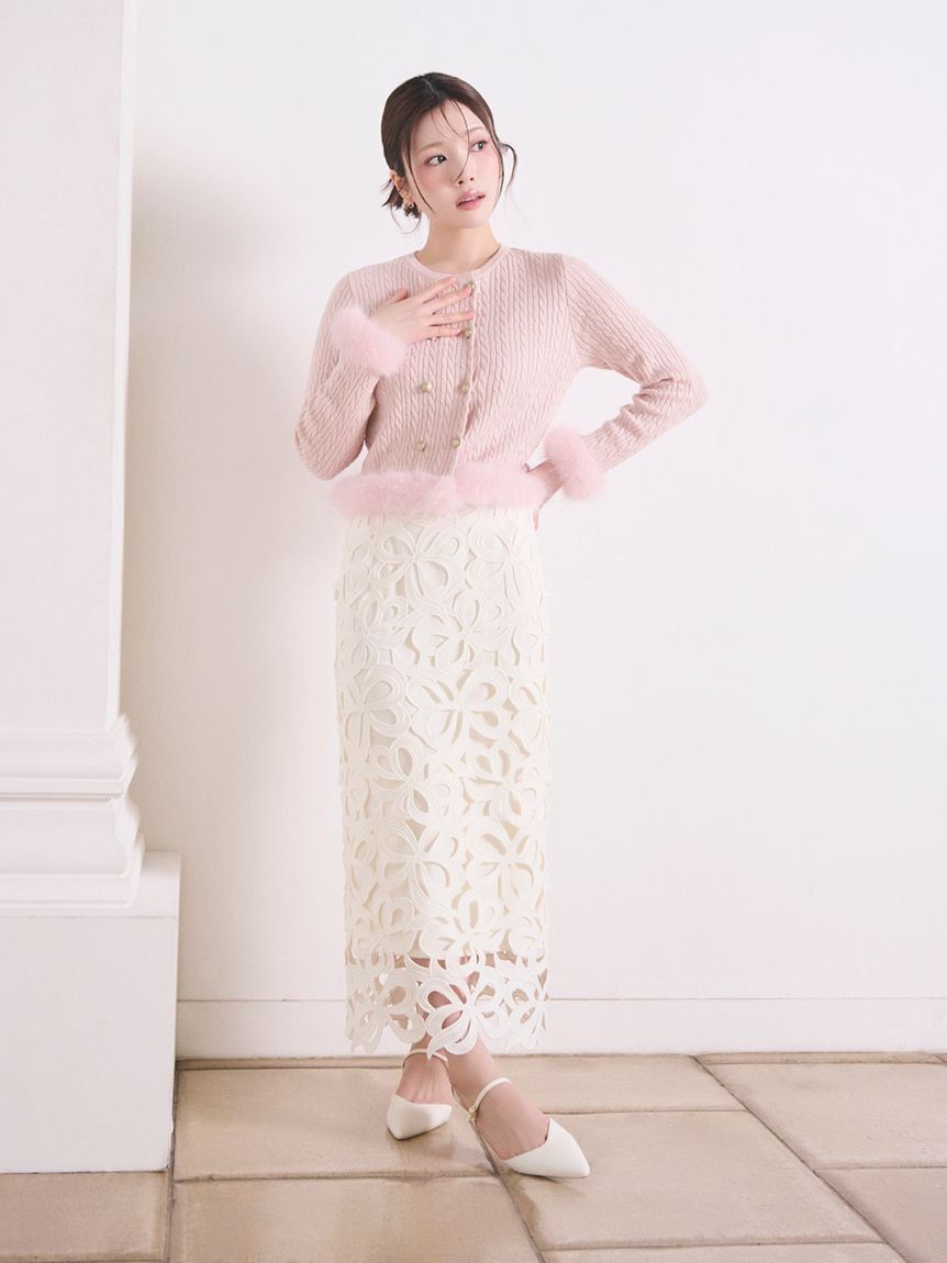 CELFORD「【WEB限定34サイズ展開】リボンレーススカート」|スカート|OWHT