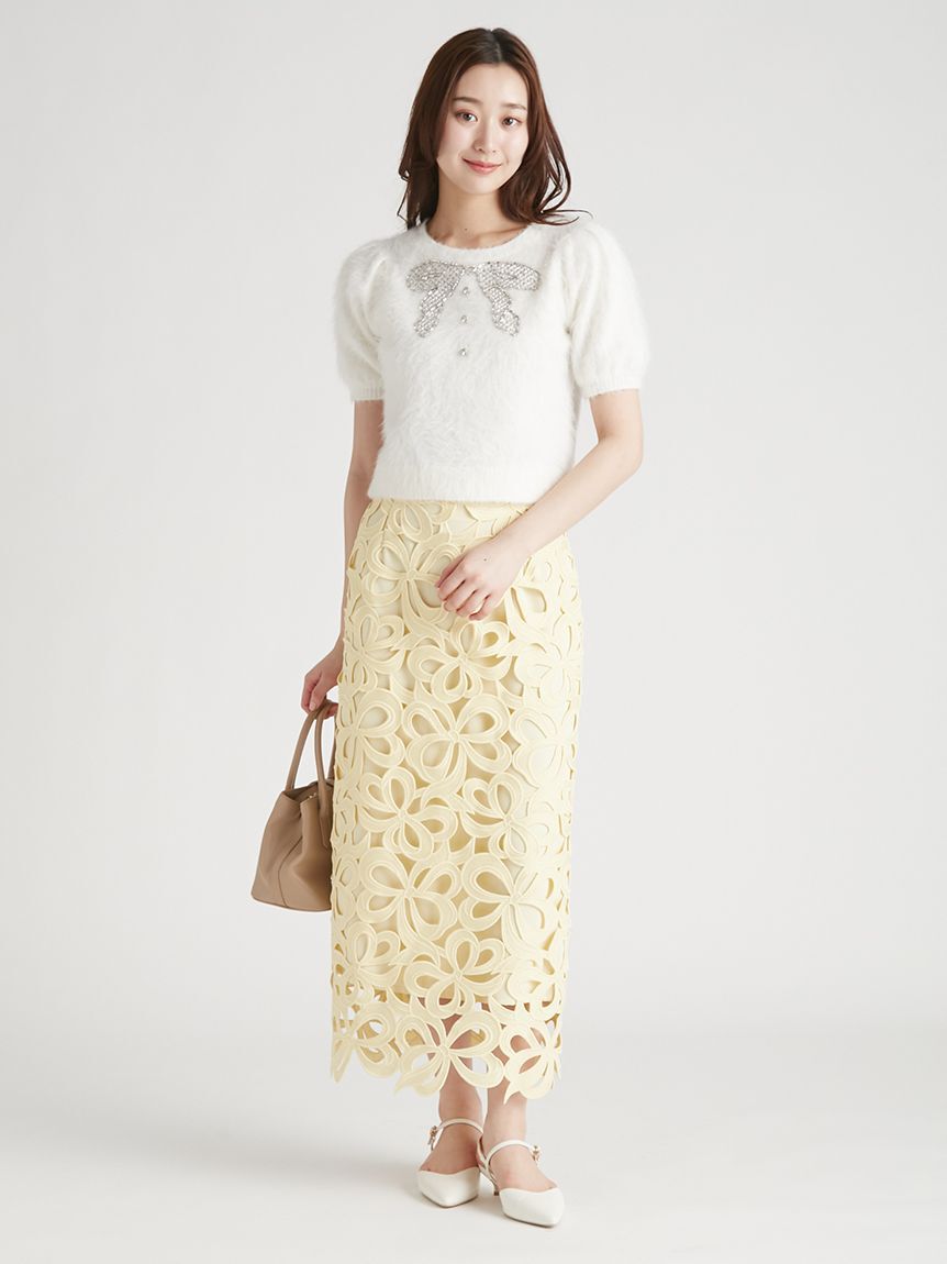 CELFORD「【WEB限定34サイズ展開】リボンレーススカート」|スカート|