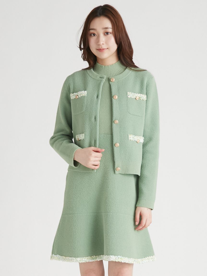 CELFORD「トリムミニニットワンピースセット」|ワンピース|GRN
