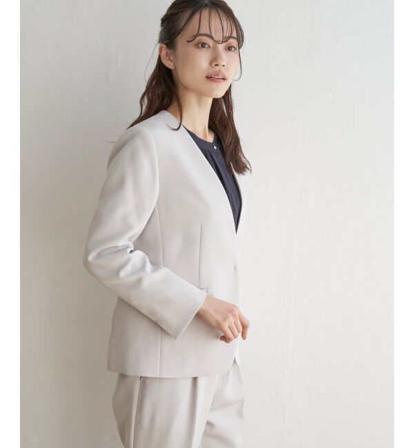 IKKA LOUNGE「【洗濯機で洗える／セットアップ対応】ウォッシャブルVネックジャケット」|その他|