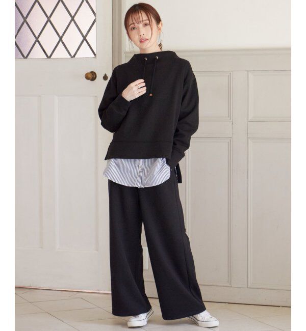 ikka「【洗濯機で洗える】GOKU楽ダンボールワイドパンツ」|その他|