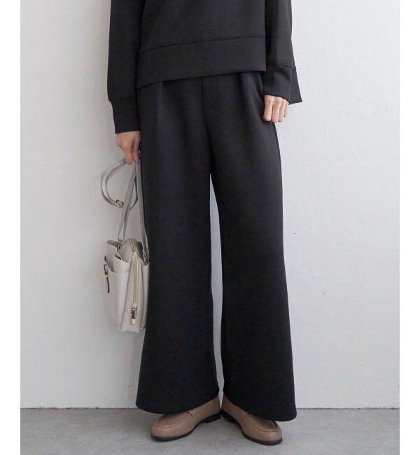 ikka「【洗濯機で洗える】GOKU楽ダンボールワイドパンツ」|その他|