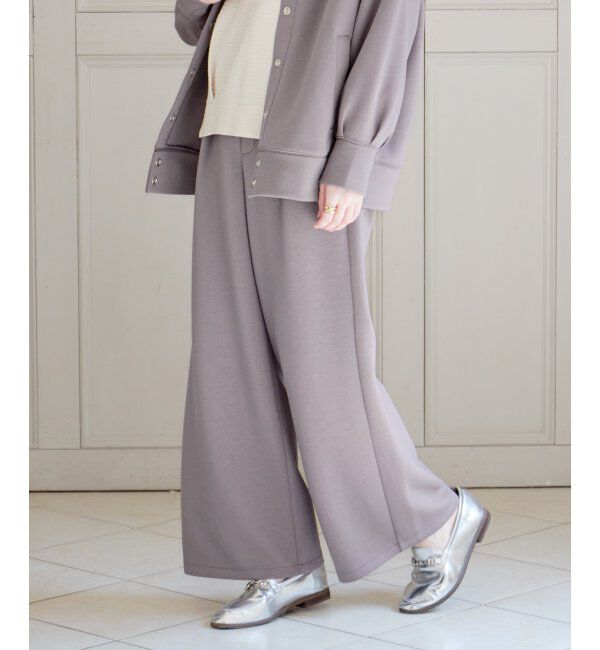 ikka「【洗濯機で洗える】GOKU楽ダンボールワイドパンツ」|その他|コーヒー