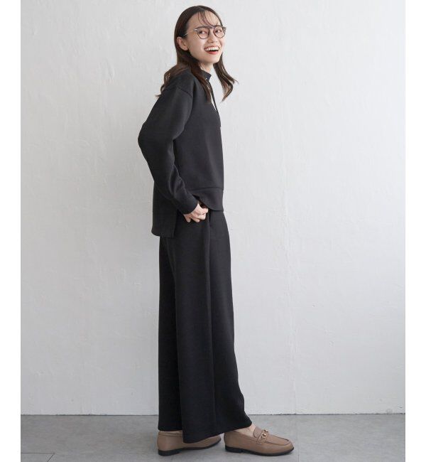 ikka「【洗濯機で洗える】GOKU楽ダンボールワイドパンツ」|その他|