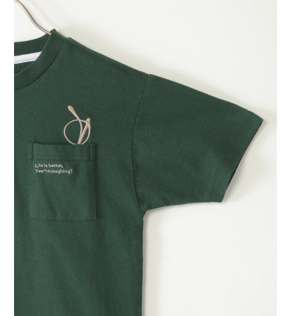 ikka kids「【親子おそろい】メガネポケ裾レイヤーTシャツ（120~160cm）」|Tシャツ・カットソー|