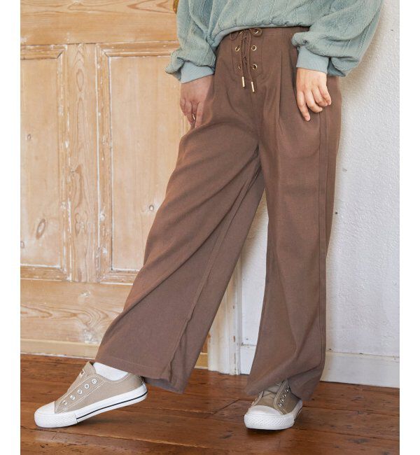 ikka kids「レースアップワイドパンツ（120~160cm）」|その他|