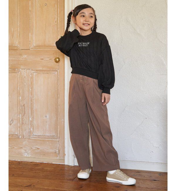 ikka kids「レースアップワイドパンツ（120~160cm）」|その他|