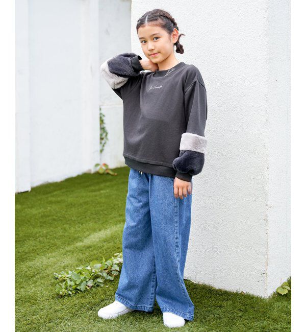 ikka kids「レースアップワイドパンツ（120~160cm）」|その他|