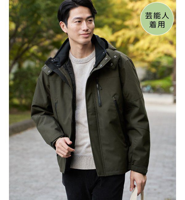 ikka「【撥水】sorona(R) 3WAYマウンテンパーカー」|その他|オリーブ