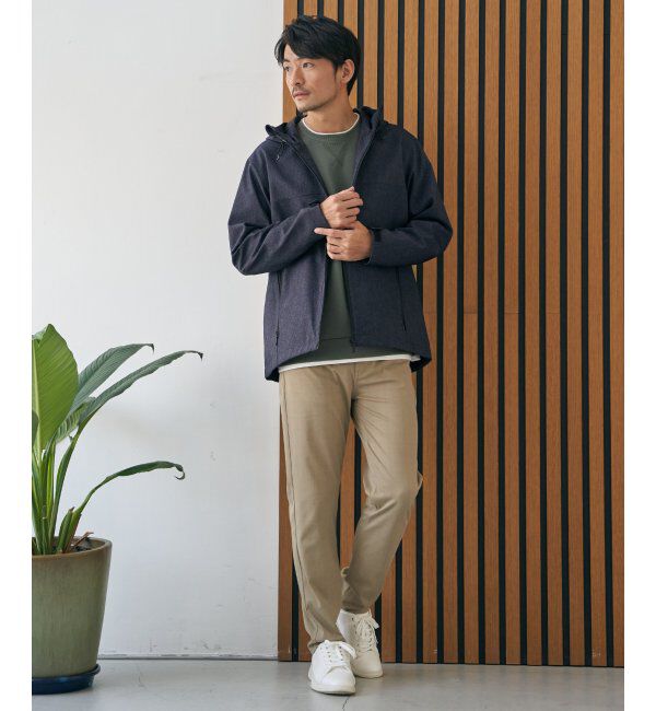ikka「【雑誌MonoMax4月号掲載】撥水メランジ ジップマウンテンパーカー「小泉孝太郎さん着用モデル」」|ブルゾン・スタジャン|