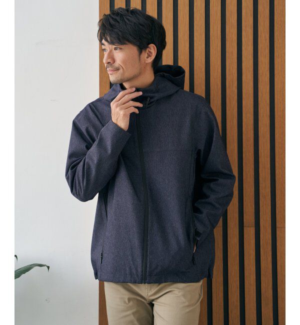 ikka「【雑誌MonoMax4月号掲載】撥水メランジ ジップマウンテンパーカー「小泉孝太郎さん着用モデル」」|ブルゾン・スタジャン|