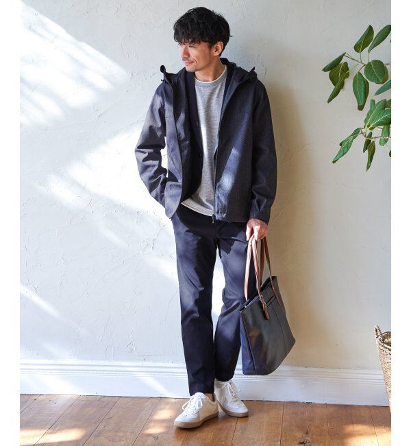 ikka「【雑誌MonoMax4月号掲載】撥水メランジ ジップマウンテンパーカー「小泉孝太郎さん着用モデル」」|ブルゾン・スタジャン|
