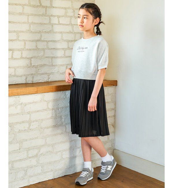 ikka kids「【親子コーデ】ラメ混ドルマンプリーツスカートワンピース（120~160cm）」|スカート|