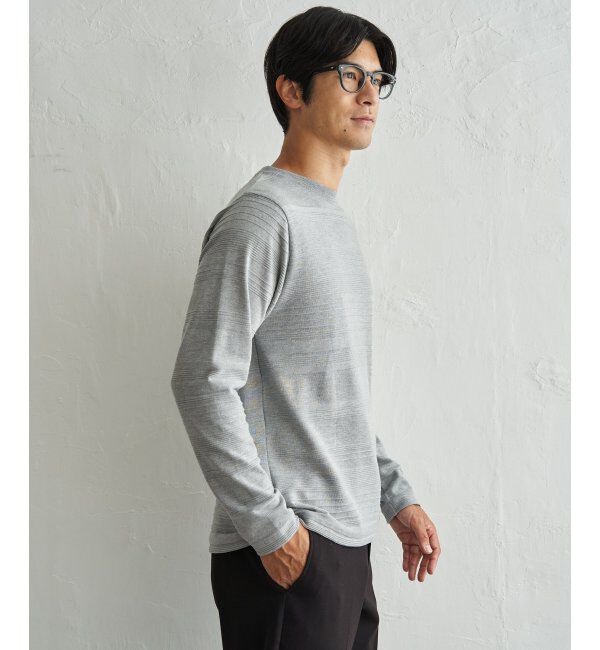 IKKA LOUNGE「ランダムリップルボーダーロンT」|Tシャツ・カットソー|