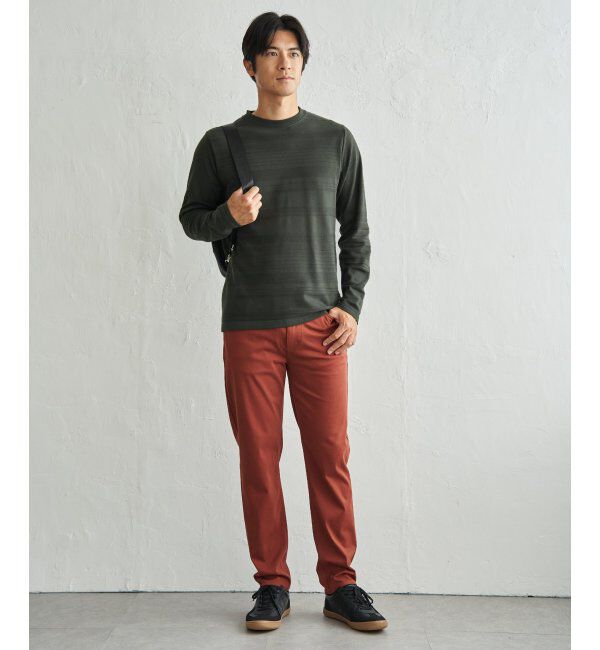 IKKA LOUNGE「ランダムリップルボーダーロンT」|Tシャツ・カットソー|