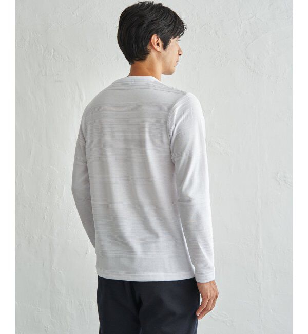 IKKA LOUNGE「ランダムリップルボーダーロンT」|Tシャツ・カットソー|