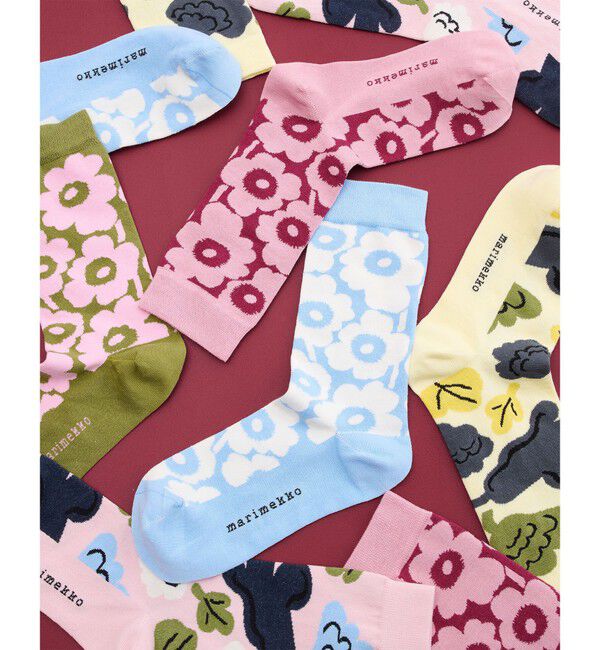 Marimekko「Linjaus Kukasta kukkaan ソックス」|ソックス|