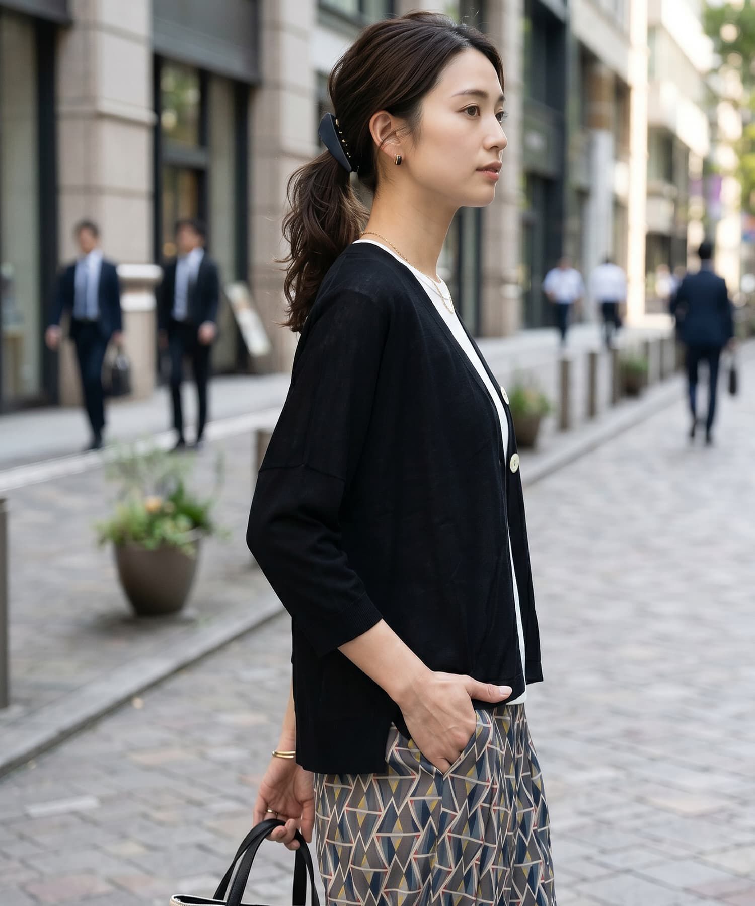 STYLE DELI「【LUXE】２ボタンゆったり７分袖カーディガンB」|カーディガン|