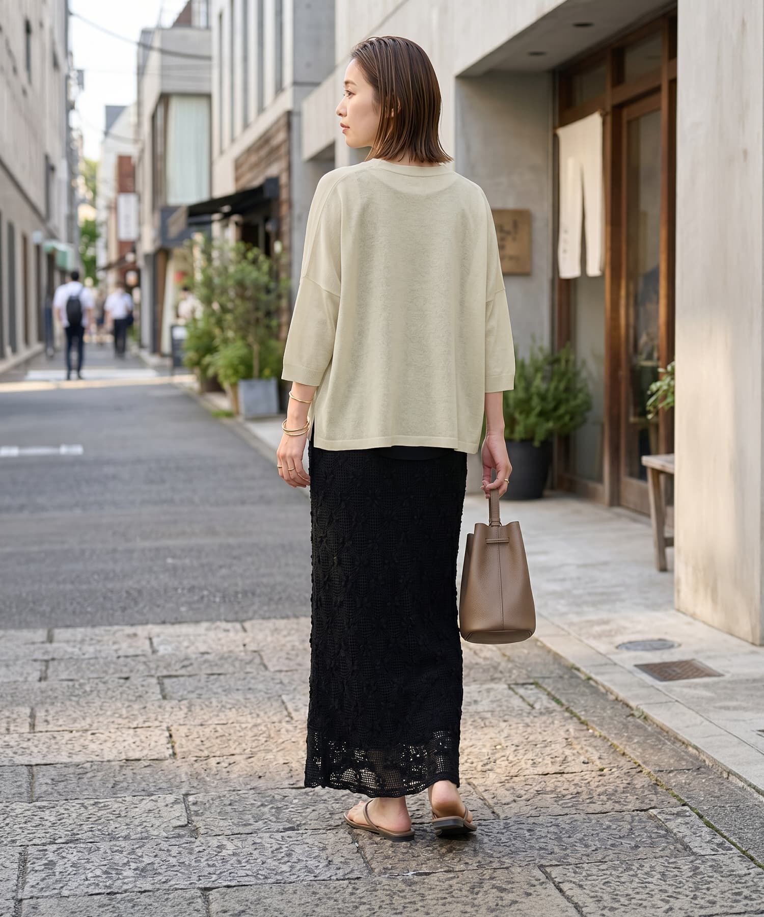 STYLE DELI「【LUXE】２ボタンゆったり７分袖カーディガンB」|カーディガン|