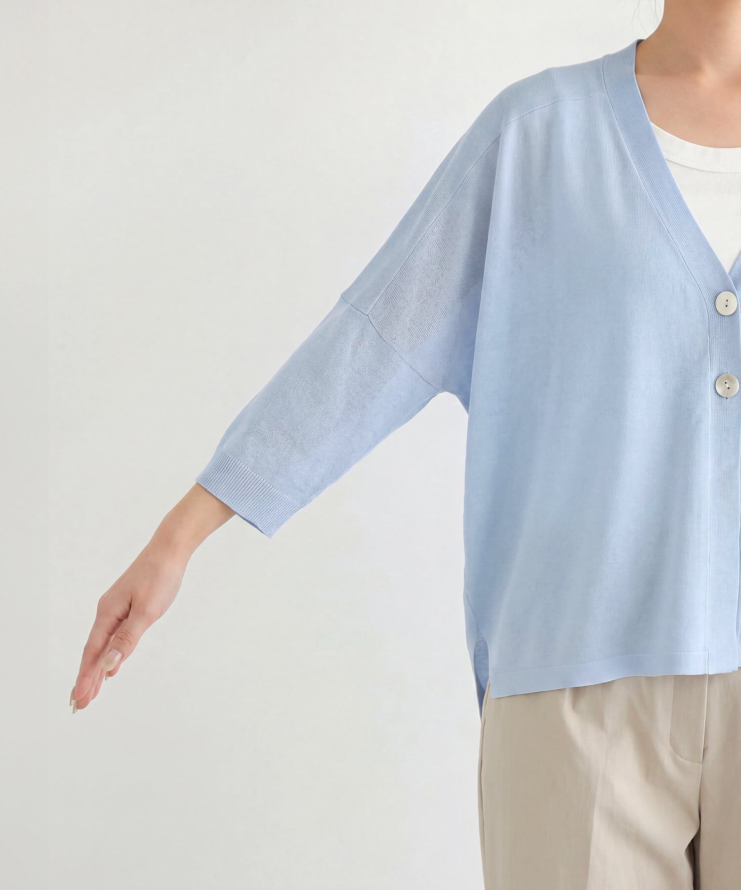 STYLE DELI「【LUXE】２ボタンゆったり７分袖カーディガンB」|カーディガン|