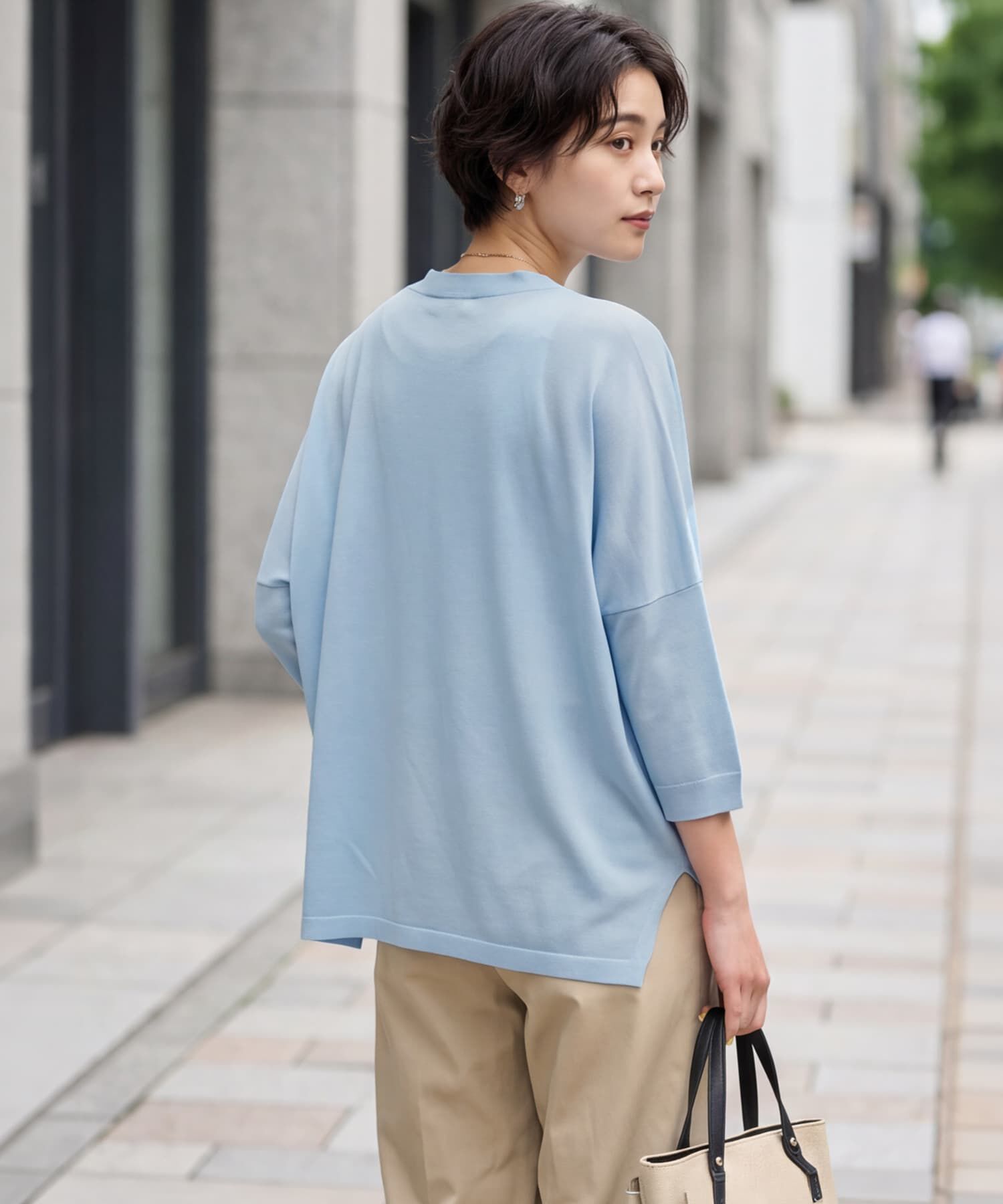 STYLE DELI「【LUXE】２ボタンゆったり７分袖カーディガンB」|カーディガン|