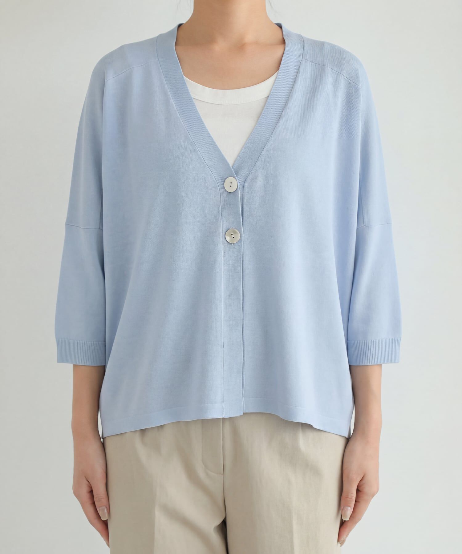 STYLE DELI「【LUXE】２ボタンゆったり７分袖カーディガンB」|カーディガン|