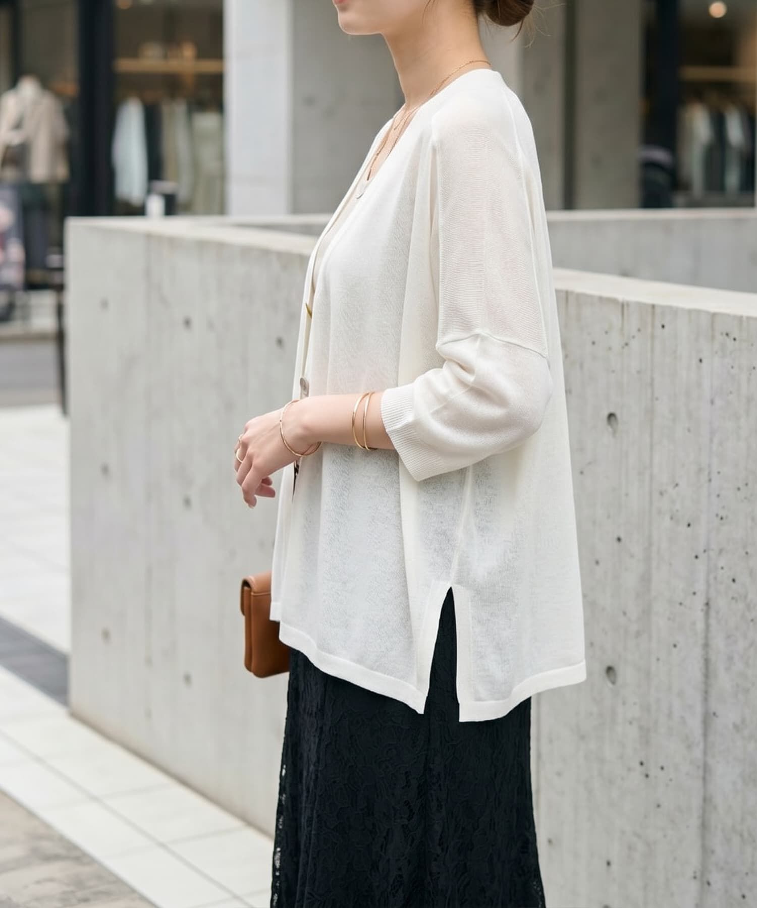 STYLE DELI「【LUXE】２ボタンゆったり７分袖カーディガンB」|カーディガン|