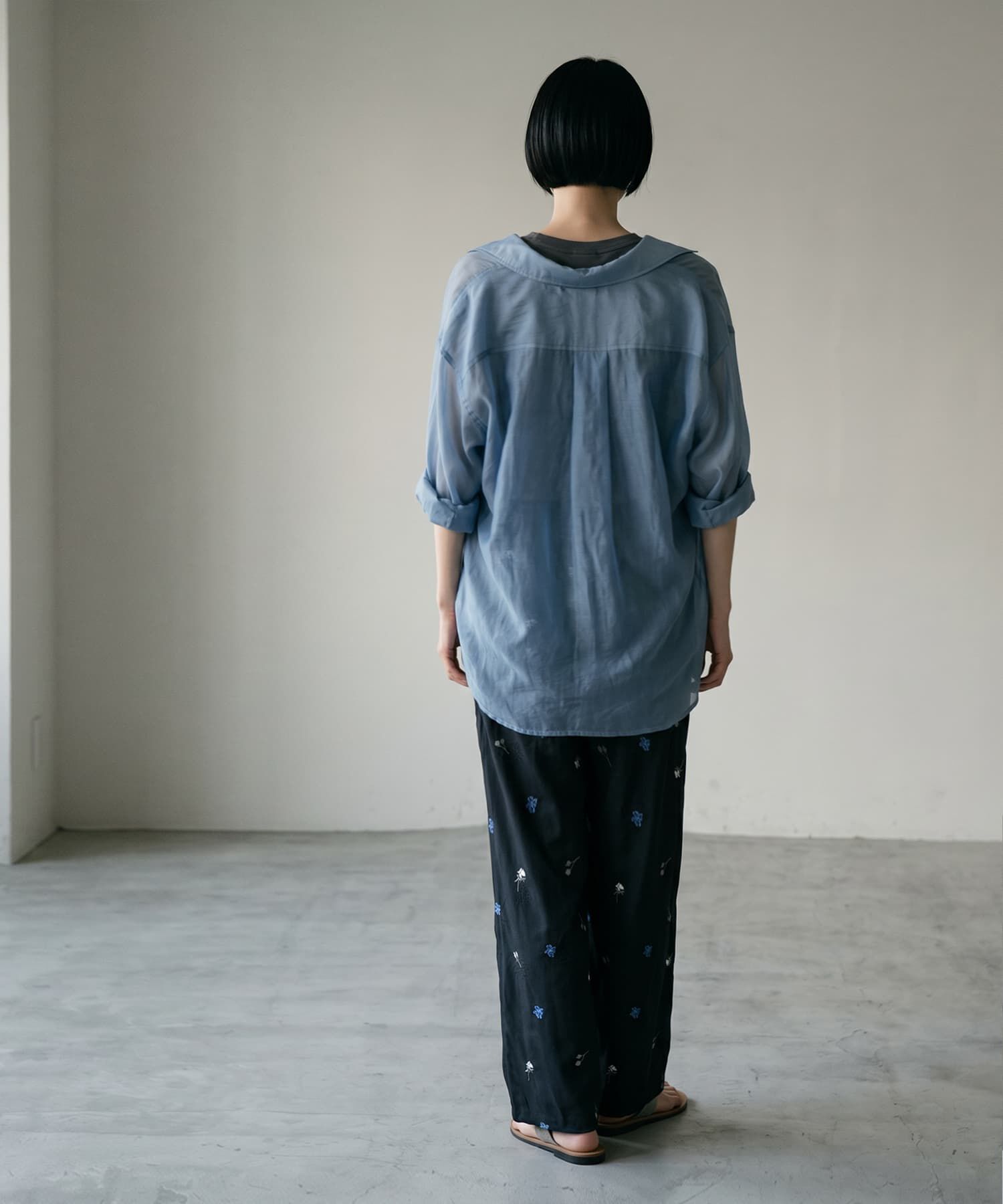 STYLE DELI「【BLK001】サマーシアー片ポケットシャツ」|シャツ・ブラウス|