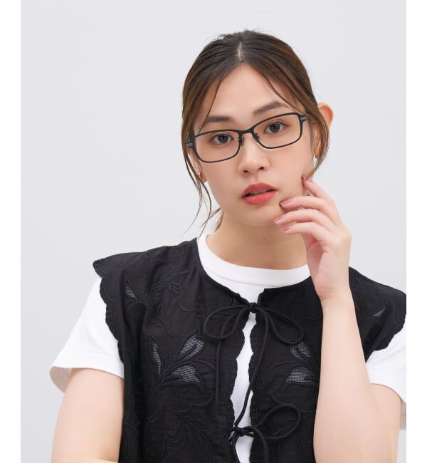  「【WEB限定】MADE IN JAPAN (メイドインジャパン) ウェリントン型 メガネ | チタン 軽量 レンズ交換券付」|メガネ|