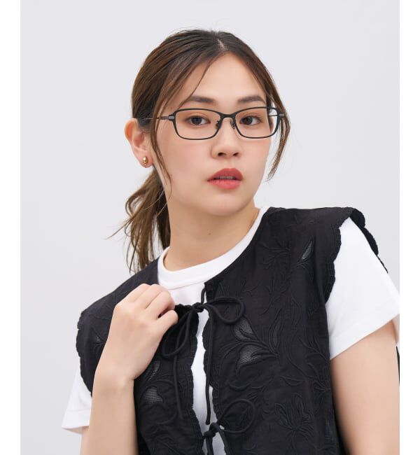  「【WEB限定】MADE IN JAPAN (メイドインジャパン) ウェリントン型 メガネ | チタン 軽量 レンズ交換券付」|メガネ|