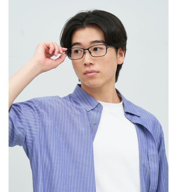  「【WEB限定】MADE IN JAPAN (メイドインジャパン) ウェリントン型 メガネ | チタン 軽量 レンズ交換券付」|メガネ|