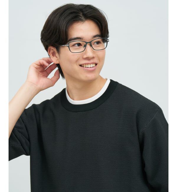  「【WEB限定】MADE IN JAPAN (メイドインジャパン) ウェリントン型 メガネ | チタン 軽量 レンズ交換券付」|メガネ|