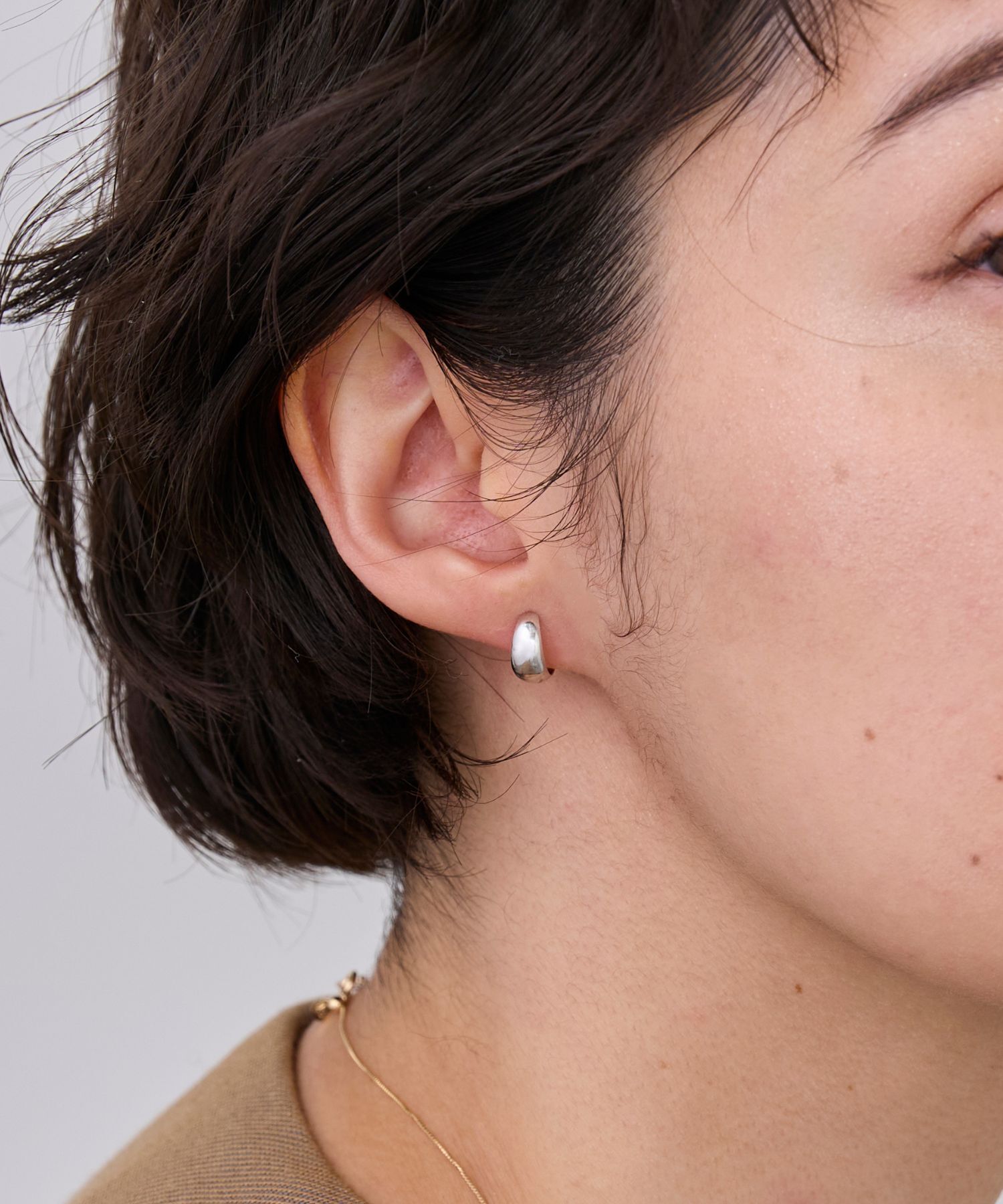 JUPITER「【K10】プランプフープピアス/ユニセックス/シルバー」|ピアス|