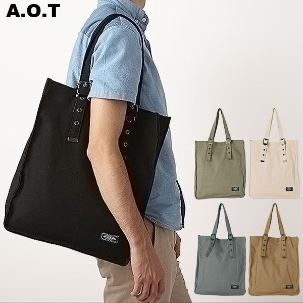 BACKYARD FAMILY「★A4対応で丈夫な縦型！持ち手の長さが調節可能★トートバッグ キャンバス aot 縦型 定番」|トートバッグ|