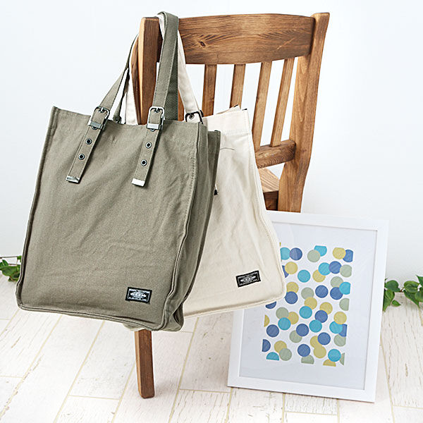 BACKYARD FAMILY「★A4対応で丈夫な縦型！持ち手の長さが調節可能★トートバッグ キャンバス aot 縦型 定番」|トートバッグ|