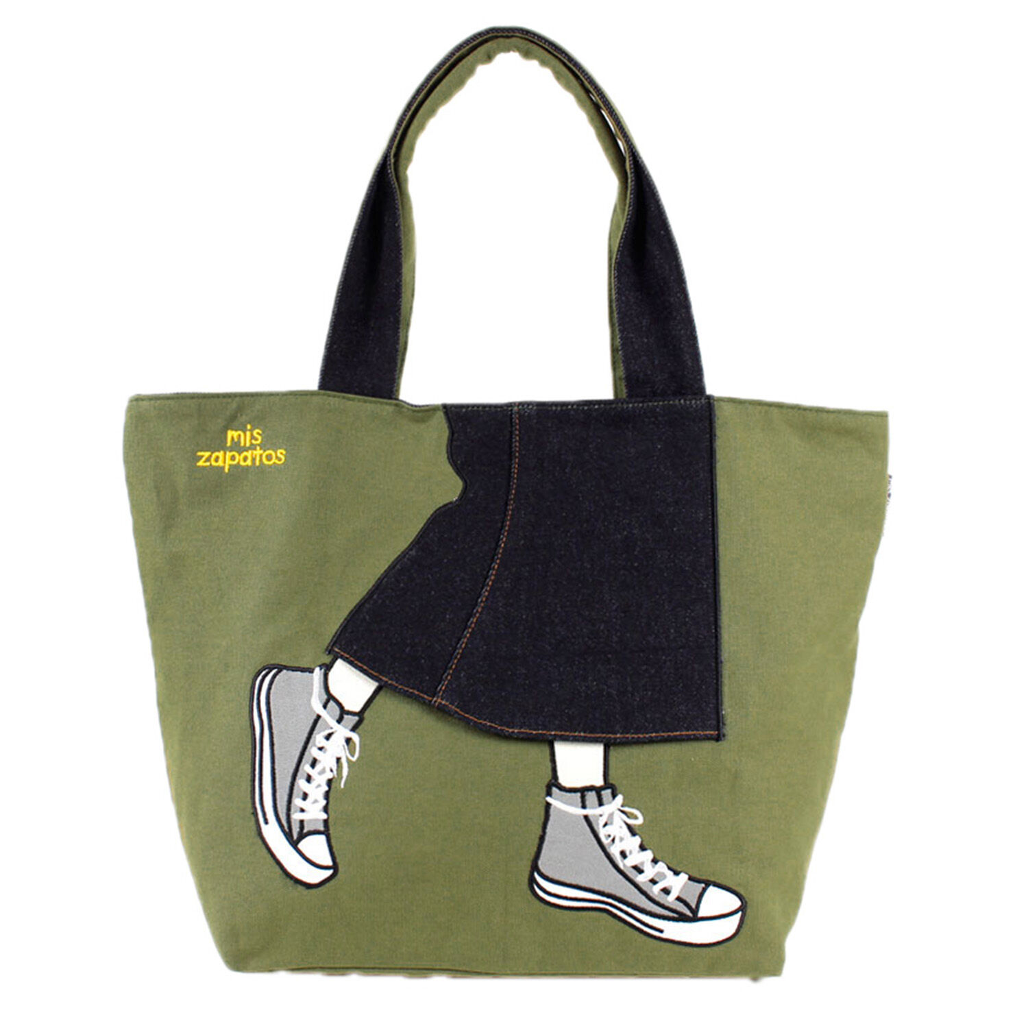 BACKYARD FAMILY「トートバッグ A4 mis zapatos ミスサパト 通販 トート バッグ キャンバス デニム」|トートバッグ|ブラック1