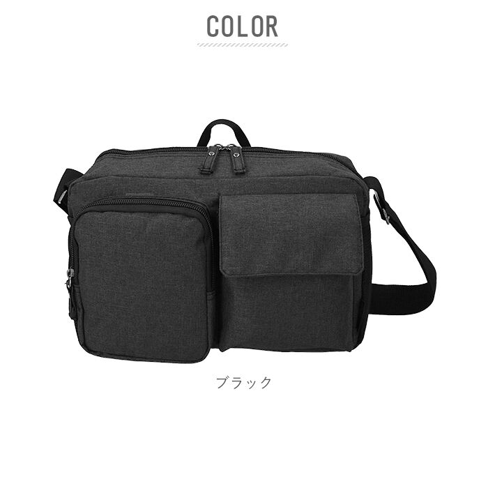 BACKYARD FAMILY「ショルダーバッグ メンズ 斜めがけ 通販 大容量 シンプル 通学 通勤 2ポケット」|ショルダー・メッセンジャー|