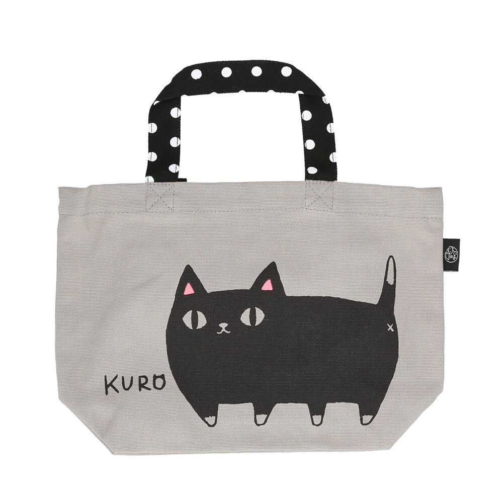 BACKYARD FAMILY「ミニトートバッグ キャンバス 通販 猫 猫3兄弟 小さめ ミニ 小 かわいい 布 レディース」|トートバッグ|グレー1