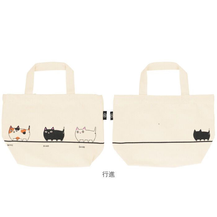 BACKYARD FAMILY「ミニトートバッグ キャンバス 通販 猫 猫3兄弟 小さめ ミニ 小 かわいい 布 レディース」|トートバッグ|