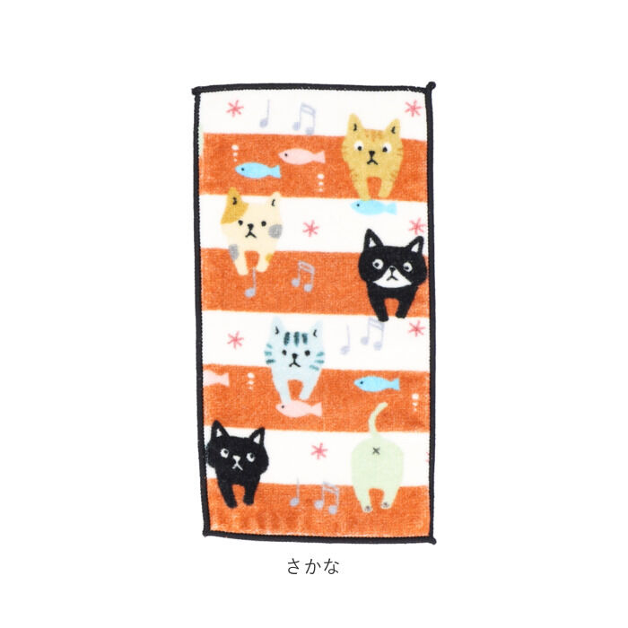 BACKYARD FAMILY「ミニタオル 猫 お洒落 通販 ミニタオルハンカチ 開運 ハンカチタオル タオルハンカチ タオル」|ハンカチ|